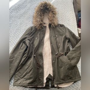 army green winter coat